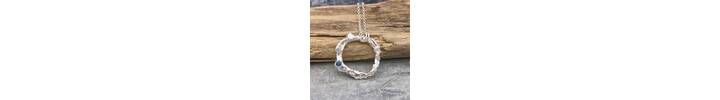 Topaz and silver circle necklace 3