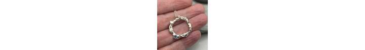 Topaz and silver circle necklace 4