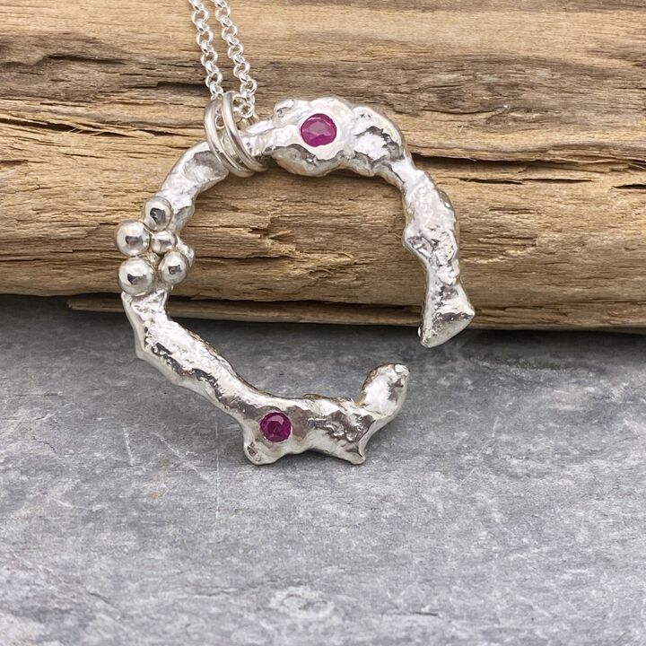 Pink sapphire necklace 2