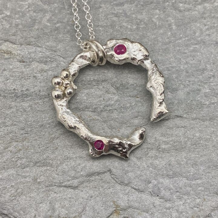 Pink sapphire necklace 4