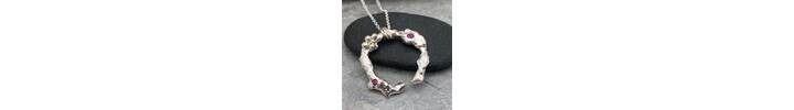 Pink sapphire necklace