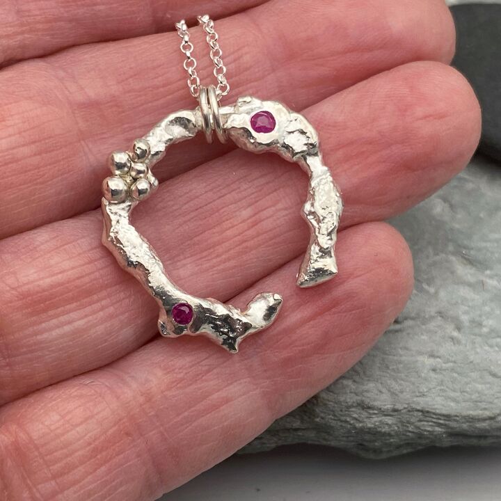 Pink sapphire necklace 3