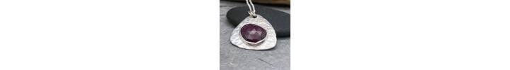 Large ruby and silver pendant 2