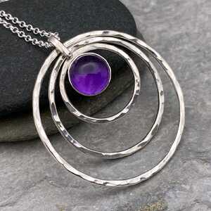 This is a picture of an amethyst necklace This is a picture of an amethyst necklace