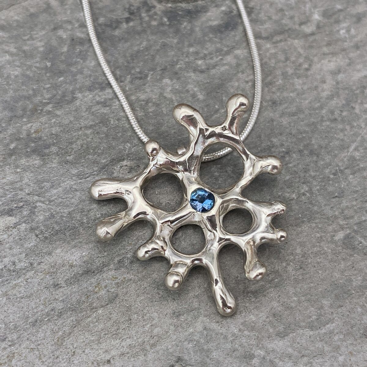 Silver coral like pendant