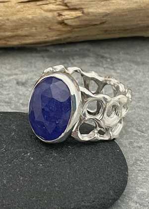 This is a picture of an Aquamarine ring