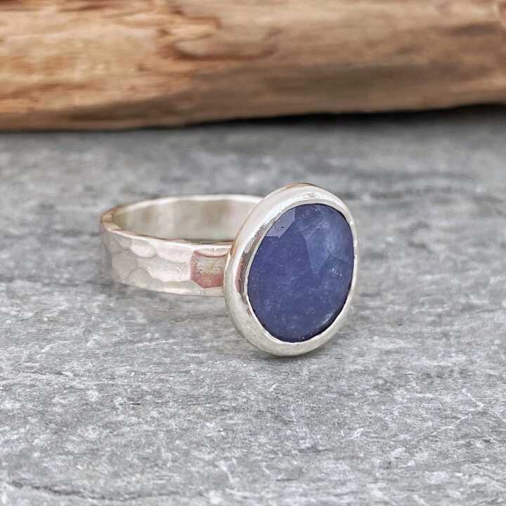 Silver and hot sale tanzanite ring