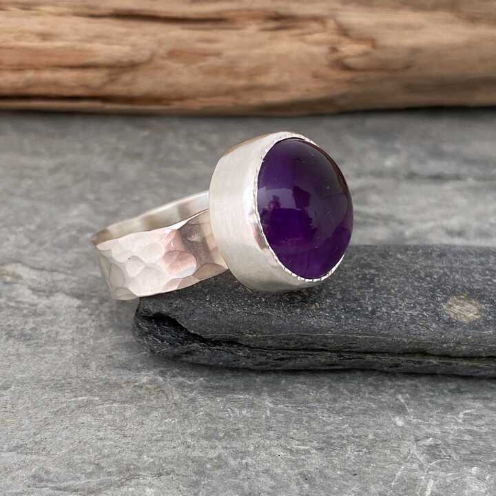 Large hot sale amethyst ring