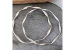 Twisted silver bangle